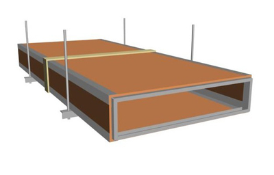 1小時纖維增強硅酸鹽板風管防火包覆